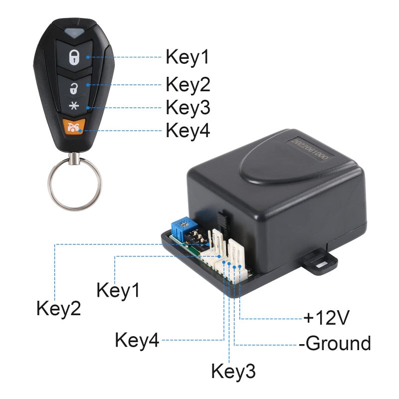 CARMOCAR New Shaved Handle Door Popper Kit 2 Door Kit With Remote ONE SET 85 lb - Image 4
